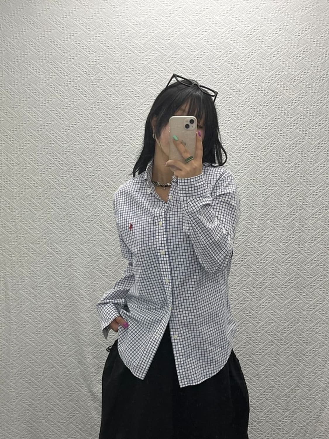 폴로 랄프 로렌 체크 패널 빈티지 오버핏 셔츠 M C06646 상품이미지2