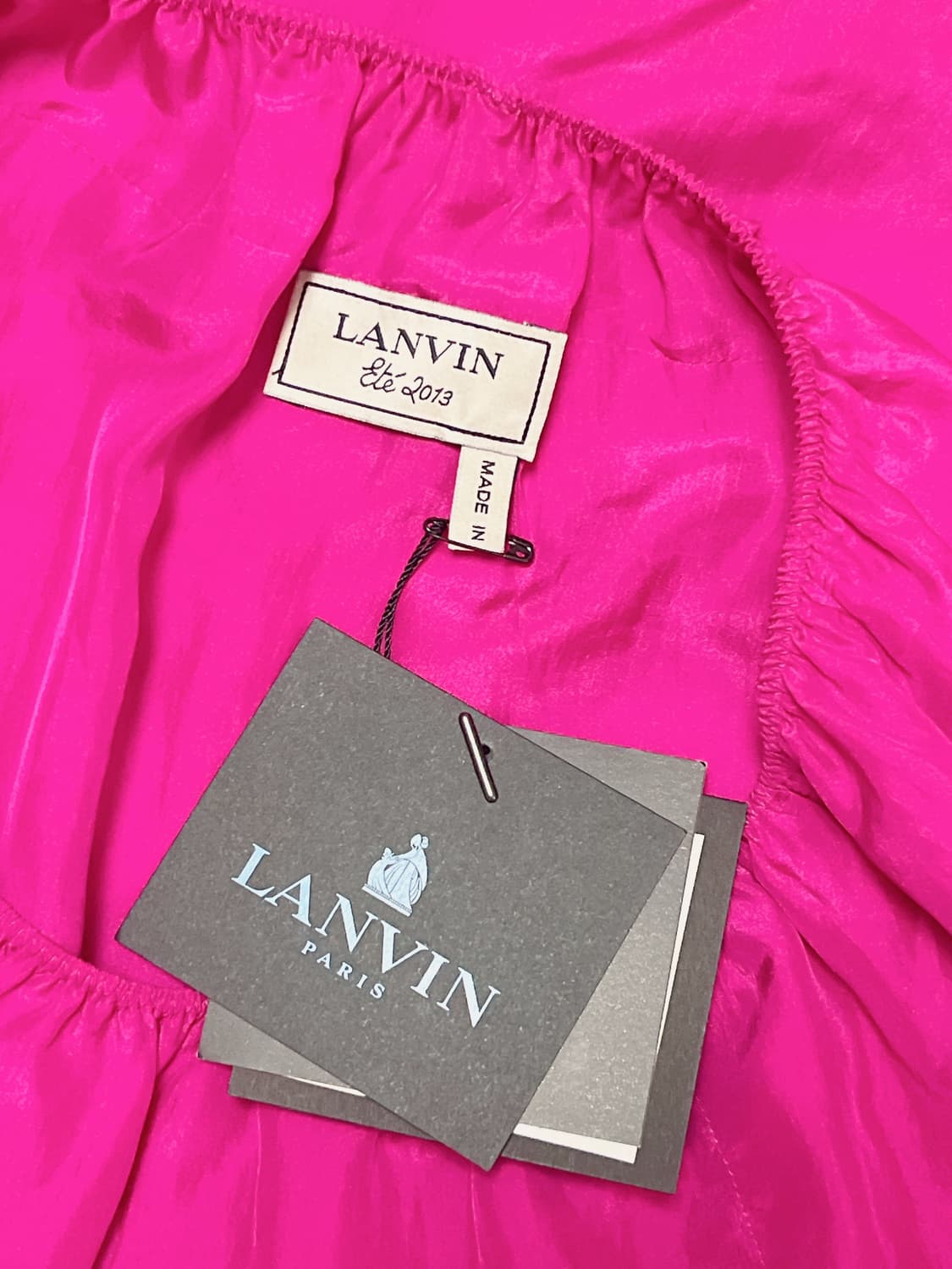 LANVIN 랑방파리 마젠타 실크 스커트 34사이즈 상품이미지4