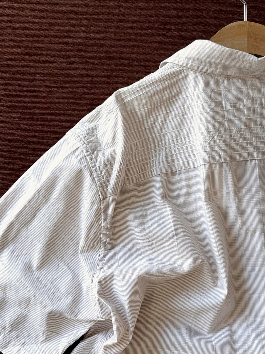  　 Light cotton woven fabric H/S shirt 상품이미지4