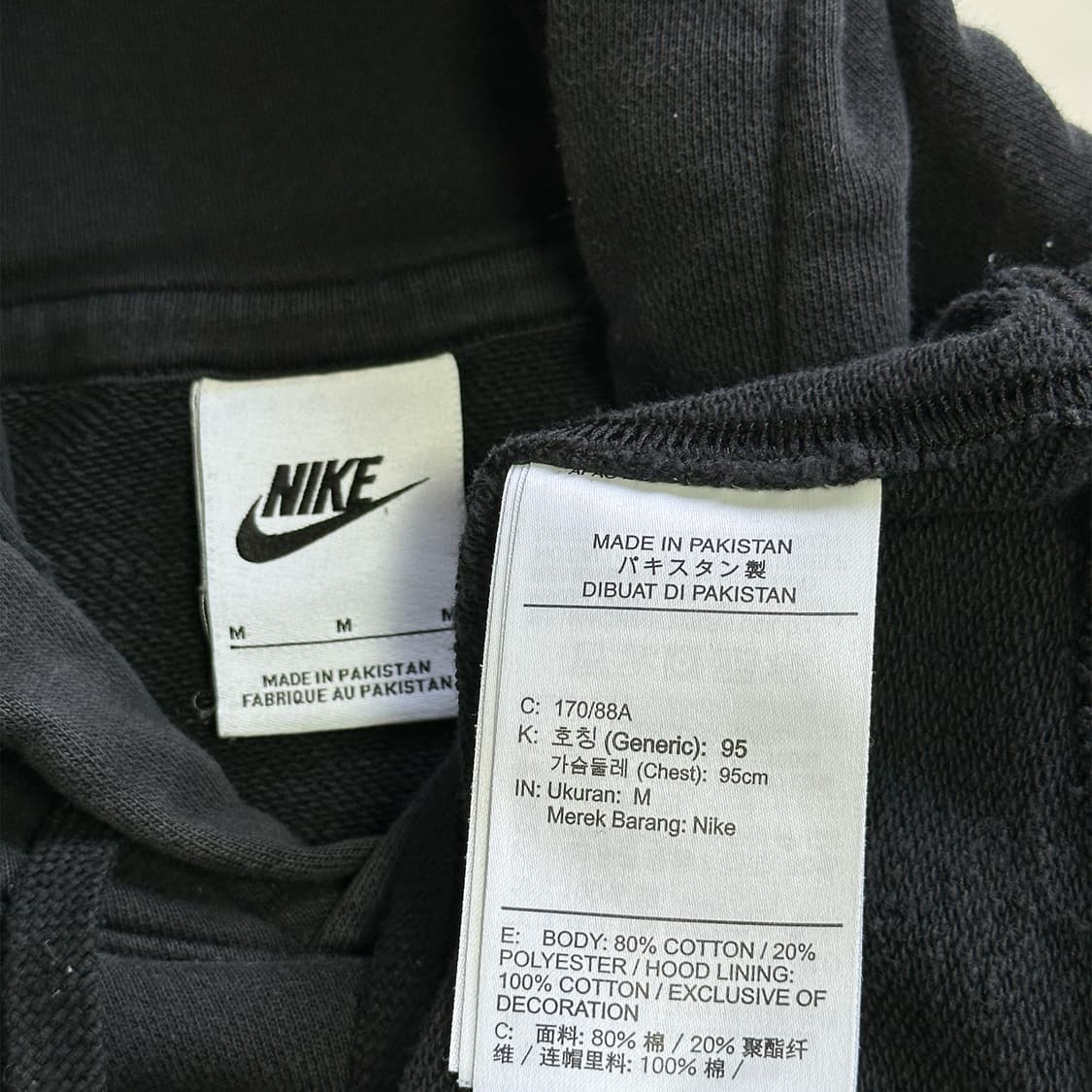 나이키 로고 후드티 블랙 상품이미지3