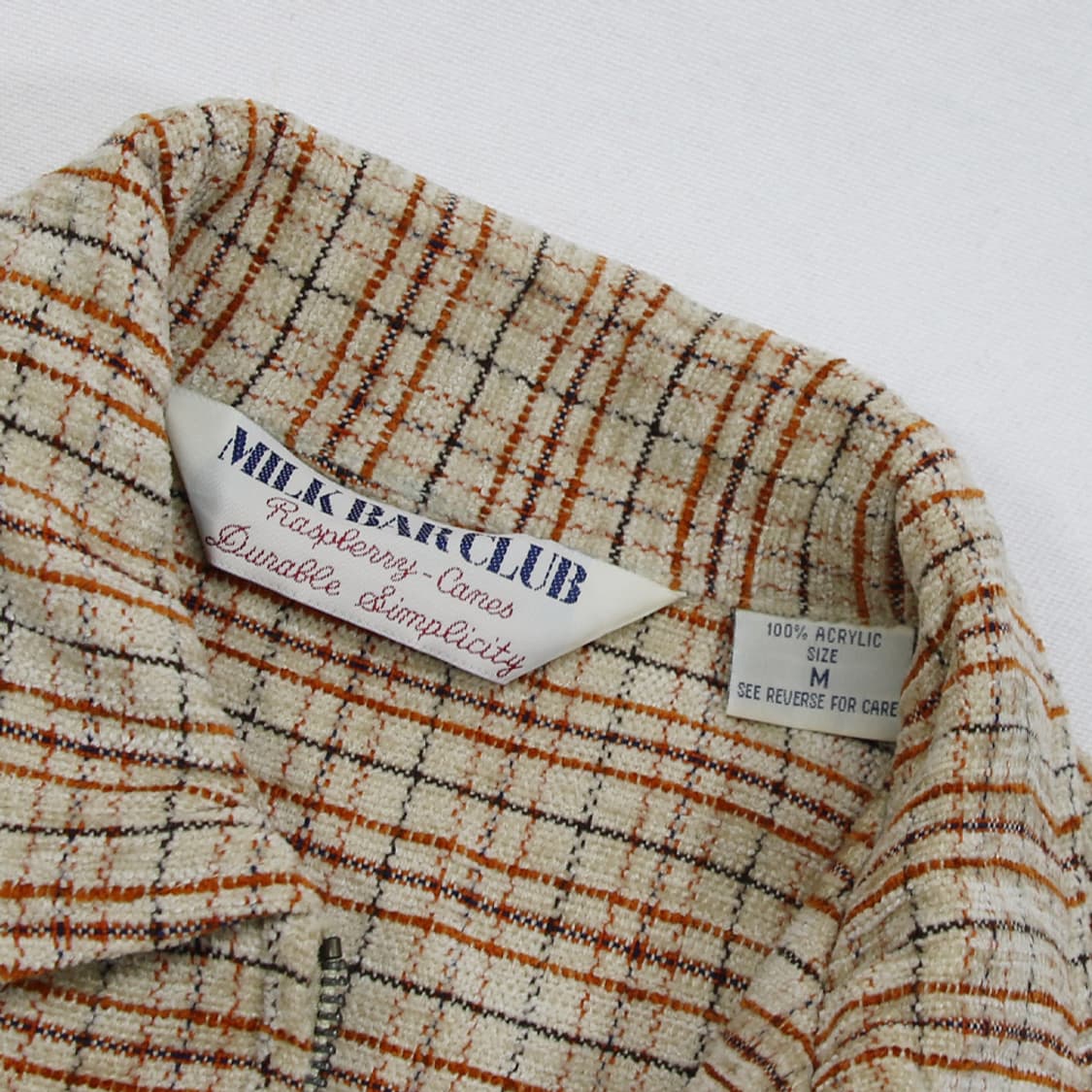 (착용컷) MILK BAR CLUB 체크 집업 자켓 (남성용 100) 상품이미지5