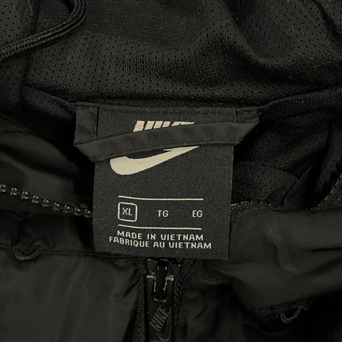 [정품/XL] 나이키 블랙 바람막이 후드 집업 b18 상품이미지5