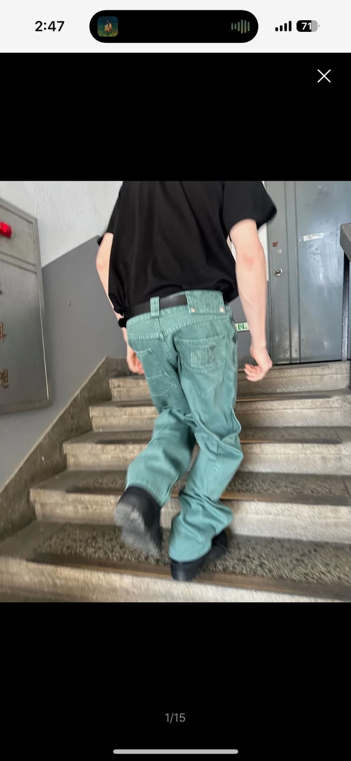 플라스틱프로덕트 CALF POCKET PANTS (EMERALD)(M) 상품이미지1