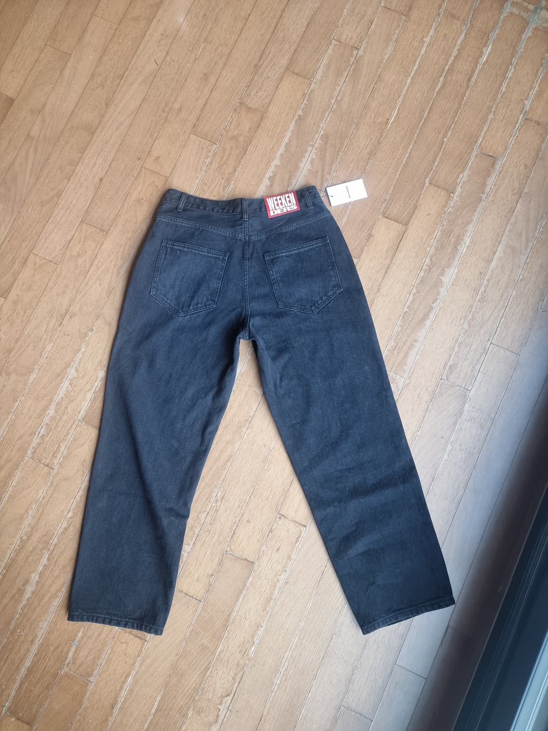 위캔더스 애플 데님팬츠 블랙  상품이미지3