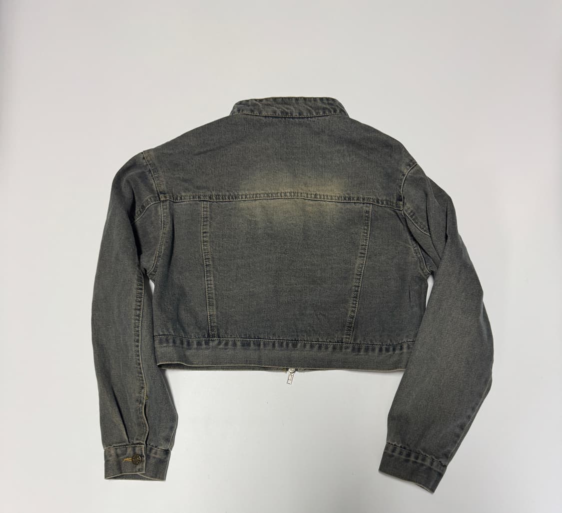 여성 빈티지 워싱 데님 투웨이 크롭 자켓 S 상품이미지2