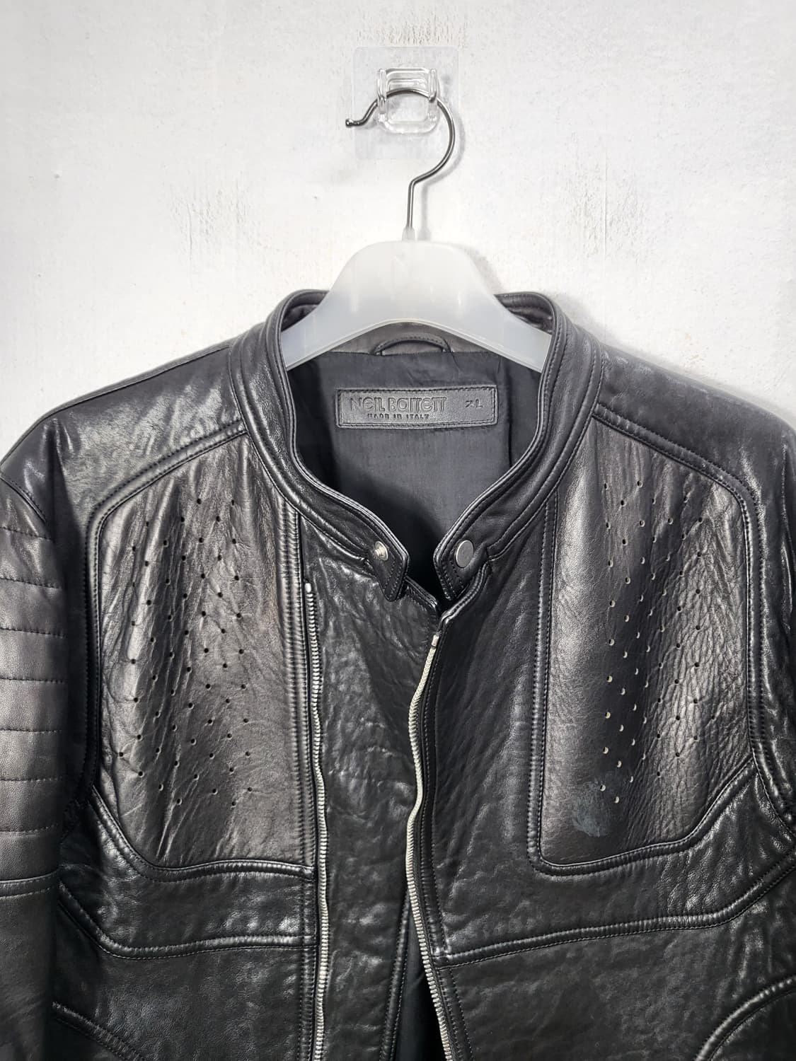 닐바렛 블랙 양가죽 라이더 자켓 105 XL 상품이미지3