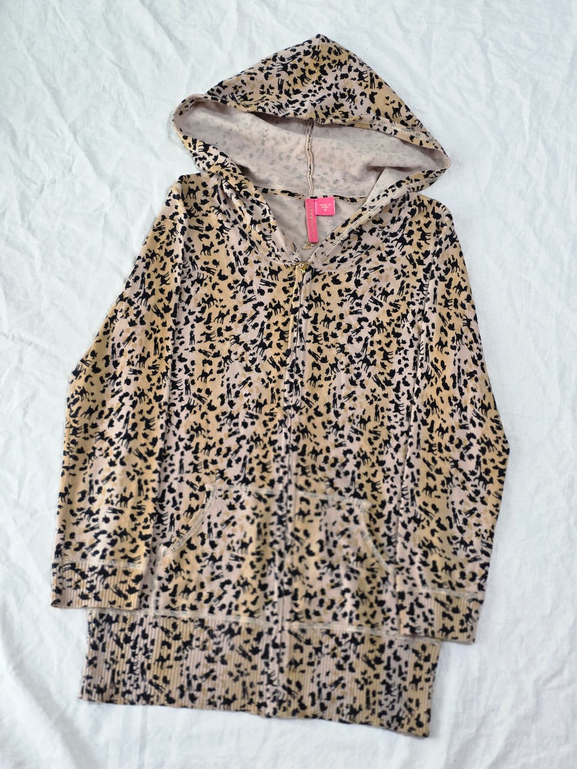 CHARLOTTE 오네갸루 Y2K 패턴 후드 니트집업 상품이미지4