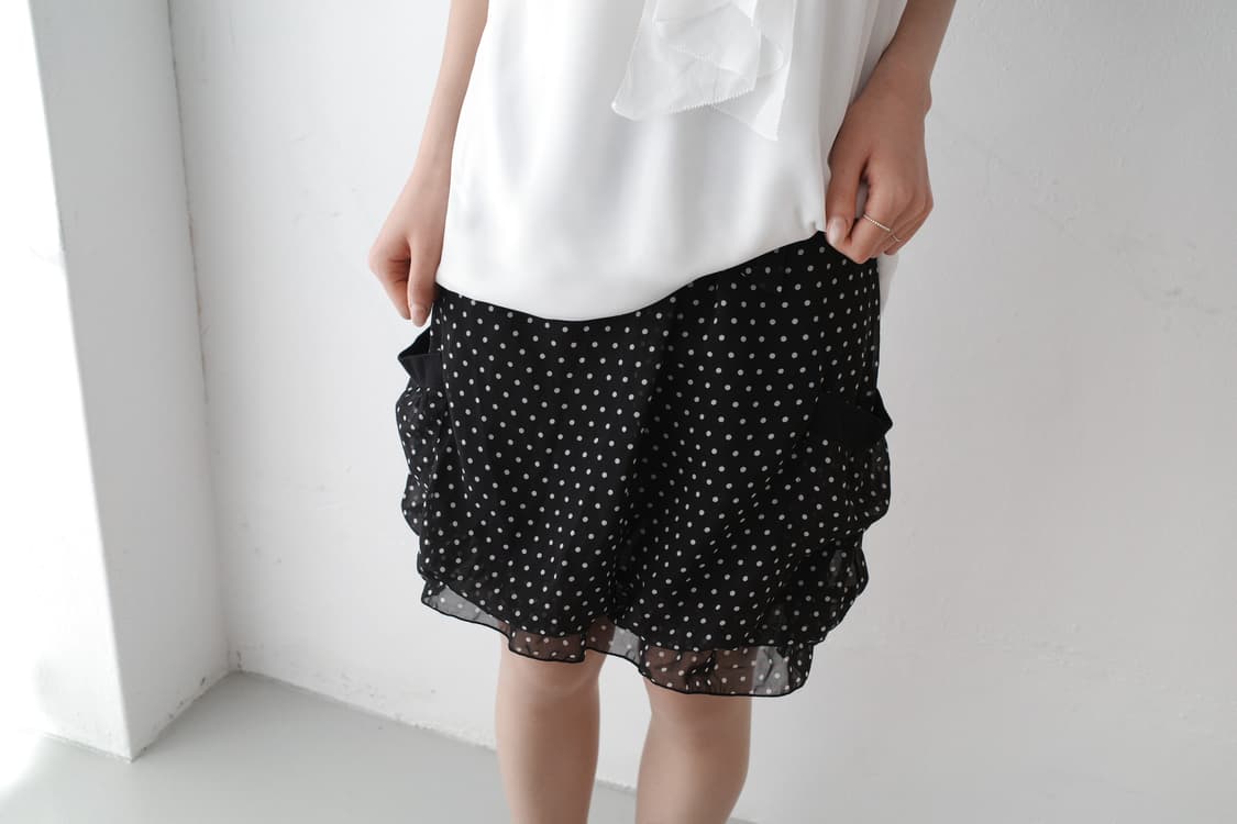 ribbon dot balloon skirt  상품이미지8
