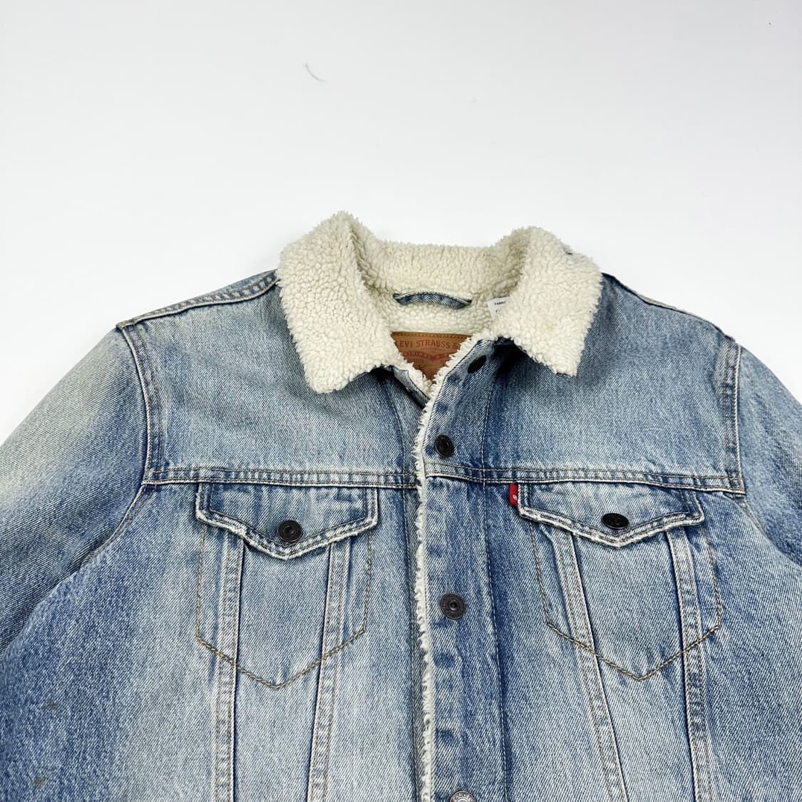 리바이스 오리지널 워싱 양털 트러커 청자켓 (M) 상품이미지1