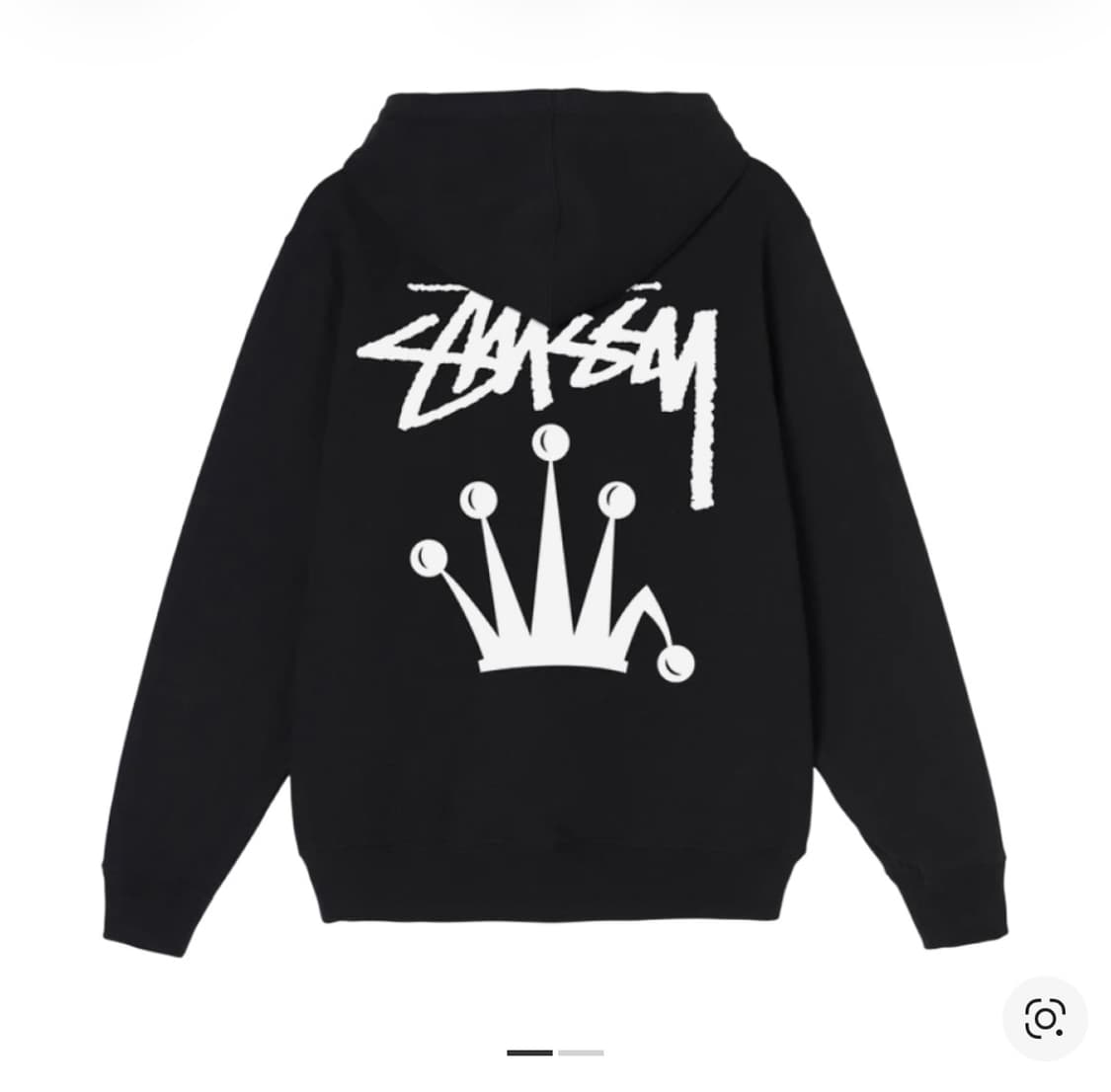 스투시 스탁 크라운 후드 블랙 상품이미지2