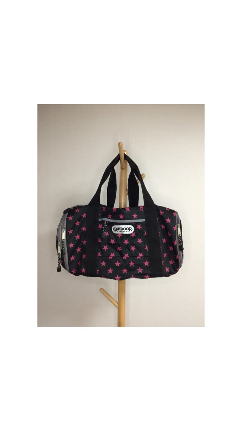 아웃도어 프로덕트 핑크 별 무늬 보스턴백 크로스백 상품이미지1