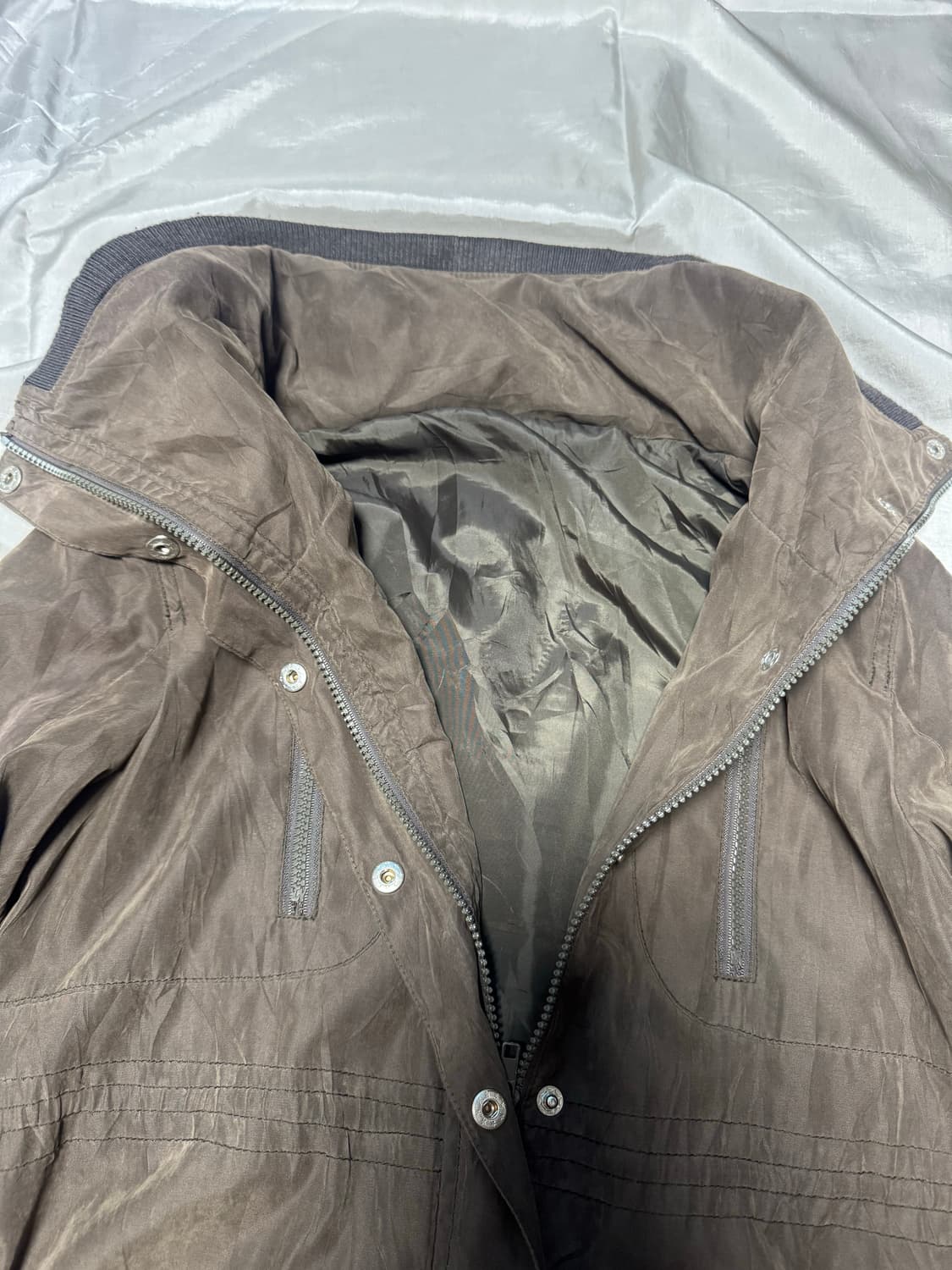 00s Dark Brown High Neck Jacket 상품이미지3