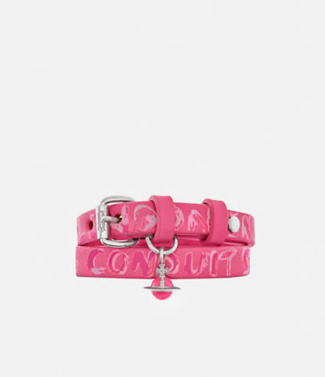 비비안웨스트우드 브리스톨 레더 초커 핑크 상품이미지4