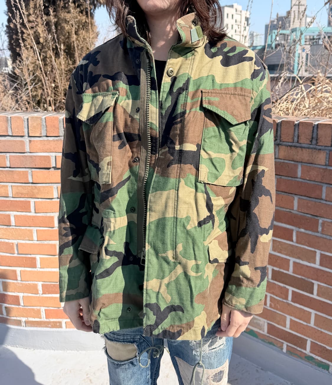 (M/S)90s 우드랜드 M65 필드자켓 착샷o 상품이미지2