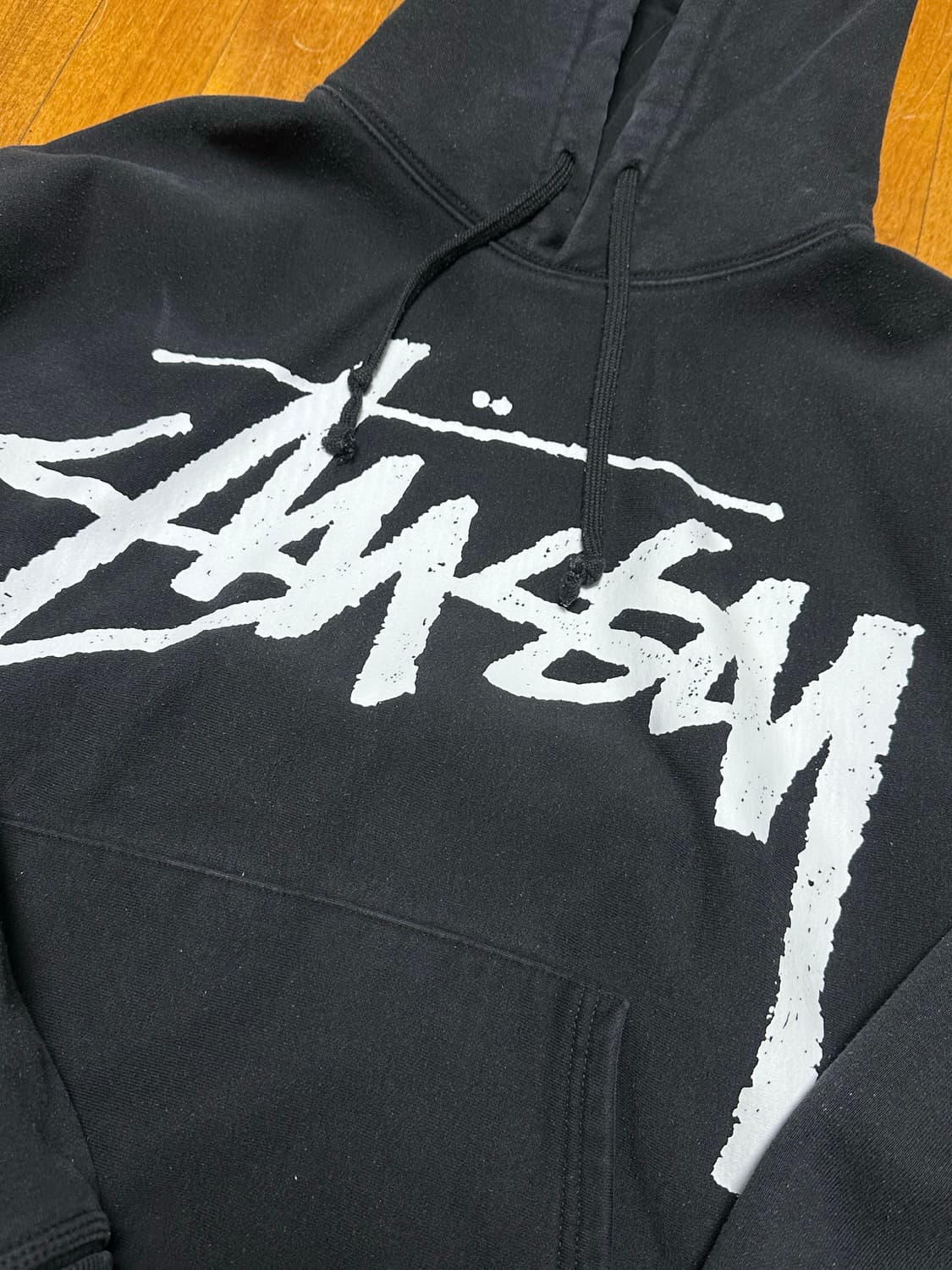 스투시 빅 스탁 후드 블랙 XL  상품이미지2