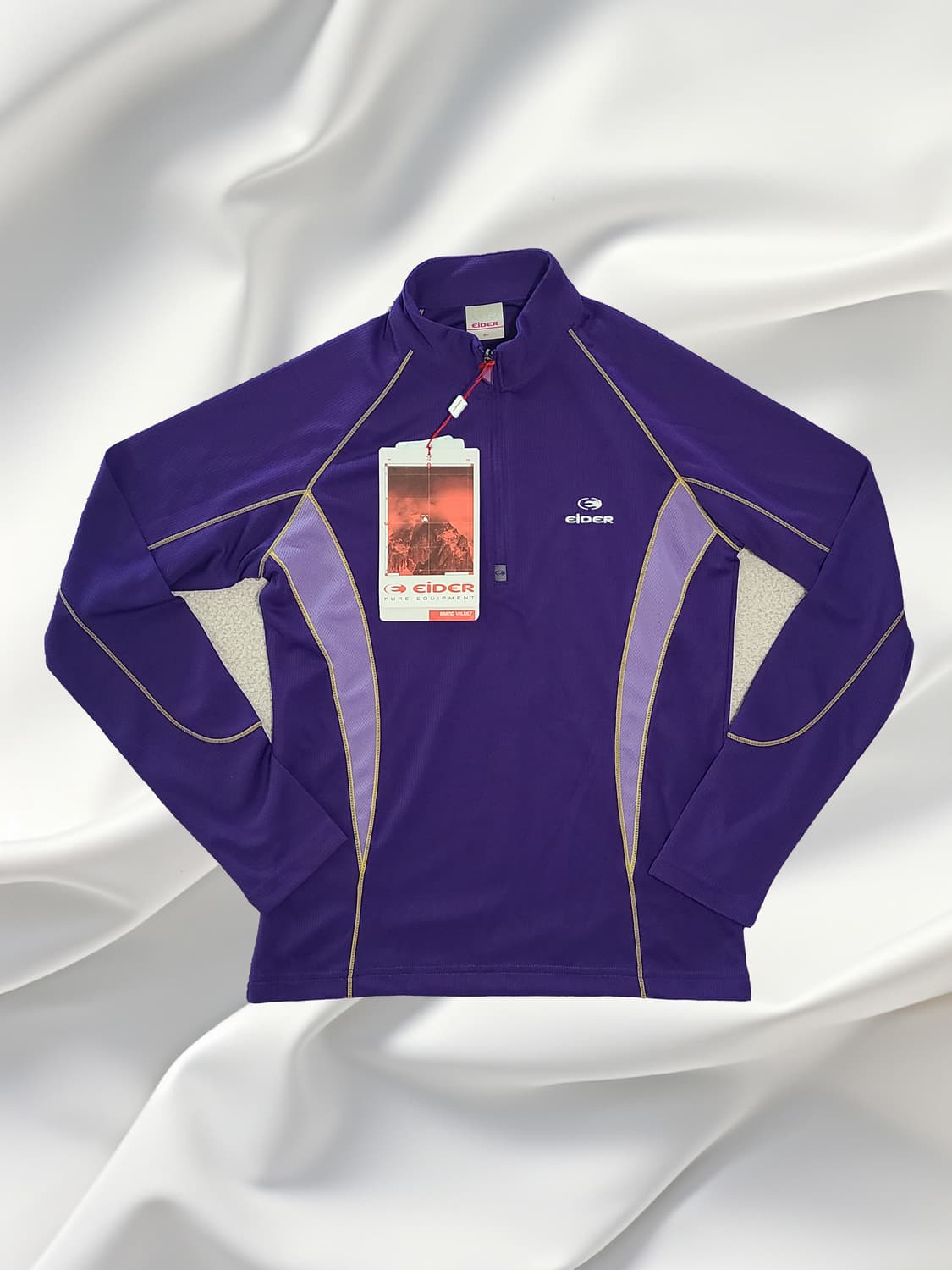 새상품 아이더 EIDER 퍼플 하프 집업 티셔츠 (XS/85) 상품이미지1