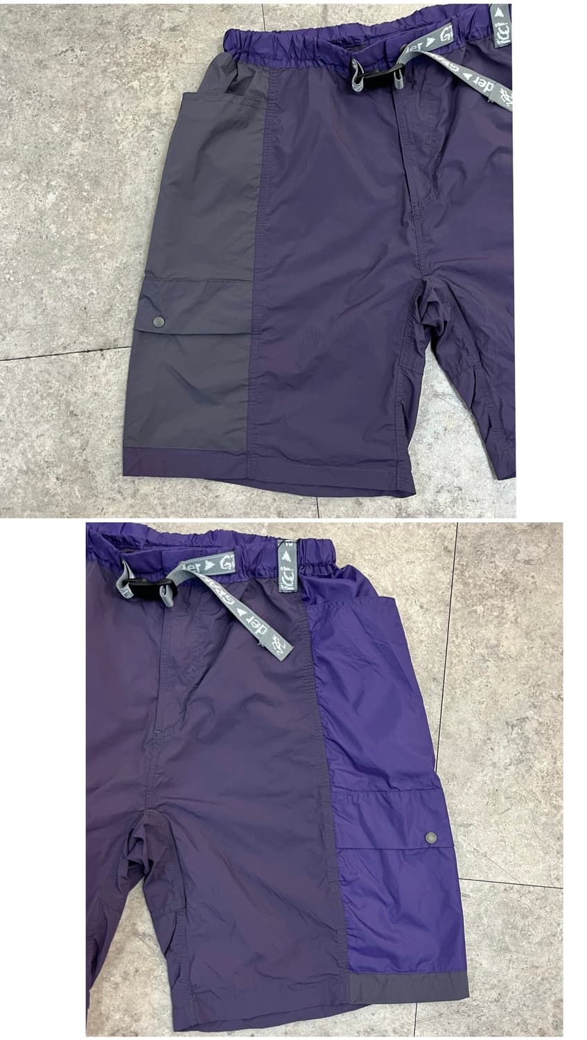 앤드원더X그라미치 패치워크 윈드 하프 팬츠 퍼플 XL #csz3275  상품이미지6