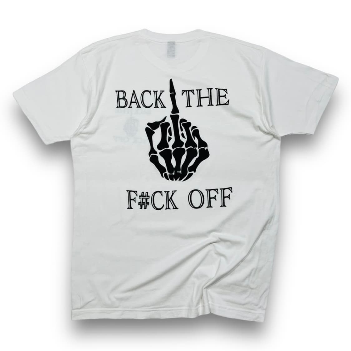 Back The F#ck off 스켈레톤 핸드 반팔 티셔츠 상품이미지1