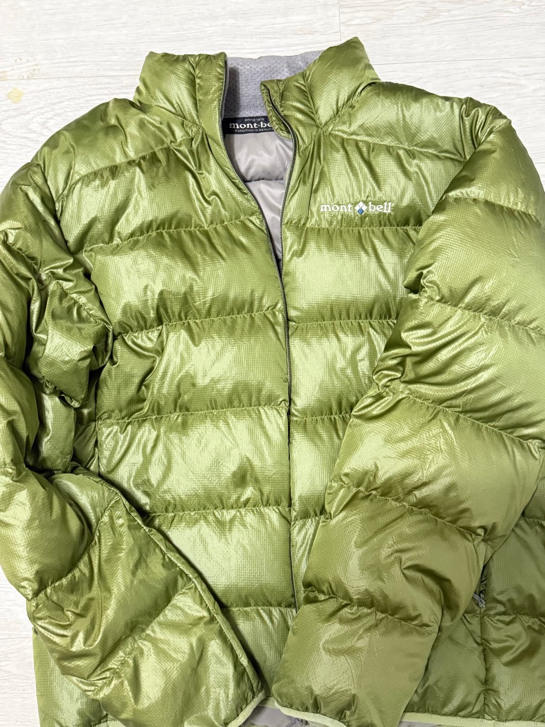 (M) 몽벨 알파인 일본 빈티지 경량 다운 그린 상품이미지1