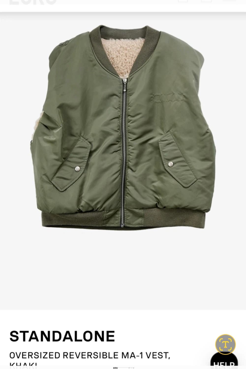 스탠드얼론 오버싸이즈 리버시블 MA-1베스트 상품이미지6