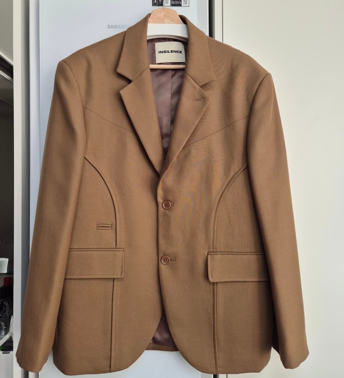 인사일런스 커브드 라인 울 블레이저 M 상품이미지2