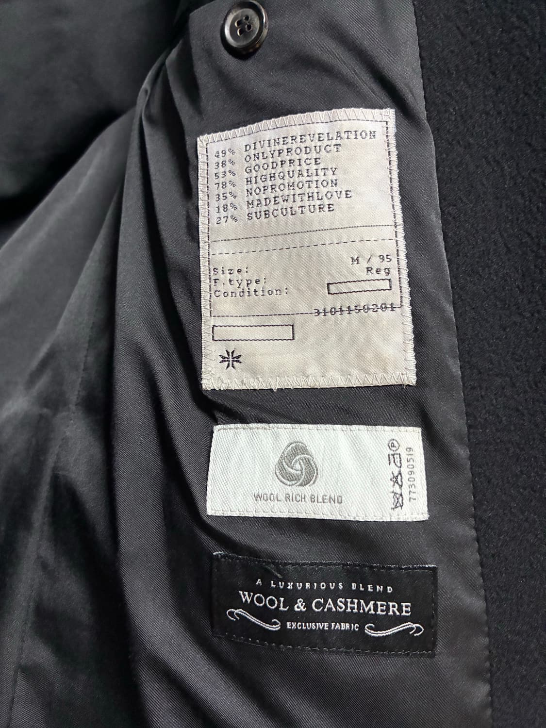 TONYWACK / ROW CASHMERE SINGLE COAT 상품이미지3