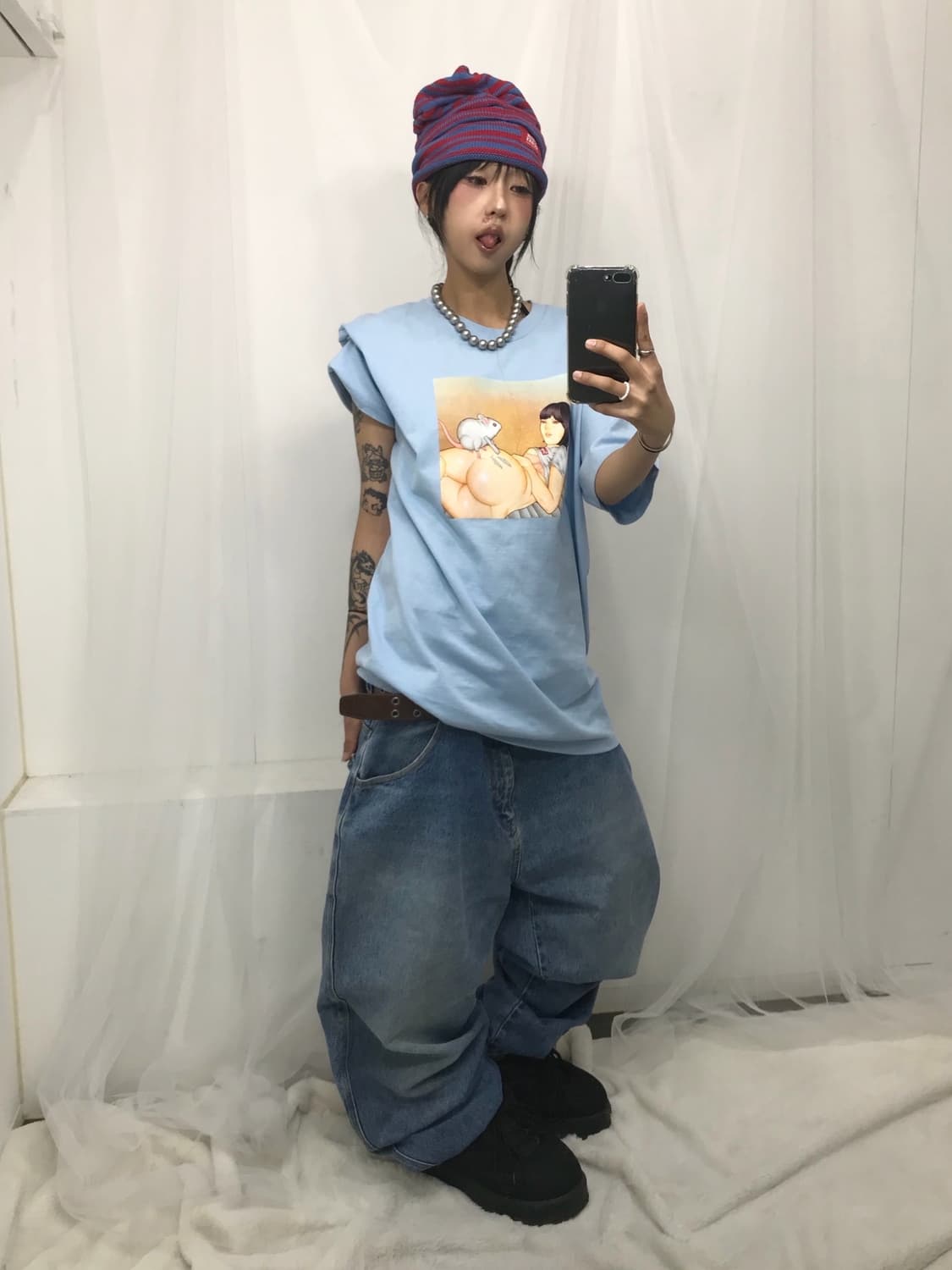 < Supreme Mouse T-Shirt Powder Blue - 25 상품이미지4