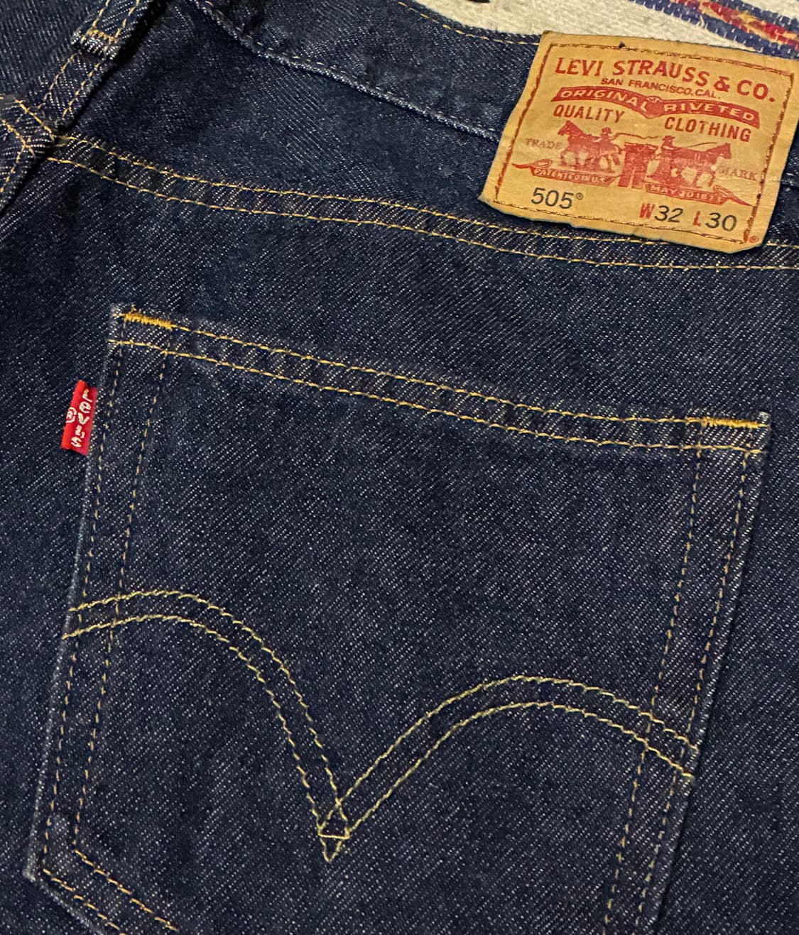 (32)Levis 리바이스 505 스트레이트 진청 데님 청바지 상품이미지7