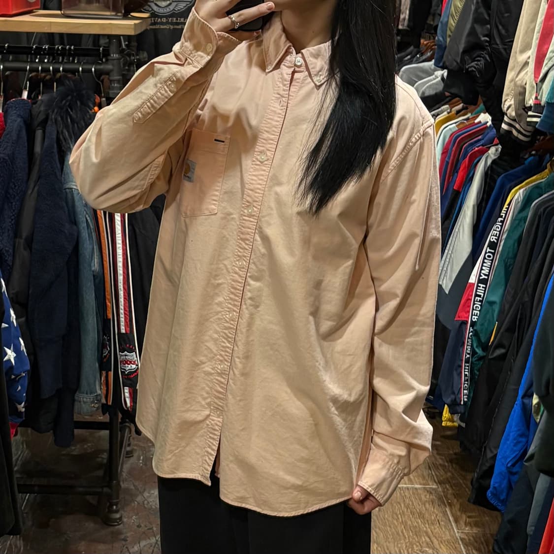 [HI] Carhartt 칼하트 긴팔셔츠 라이트핑크 상품이미지3