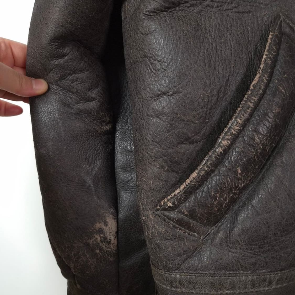 Tradong 리얼 시어링 B-3 양털 무스탕 자켓 상품이미지5