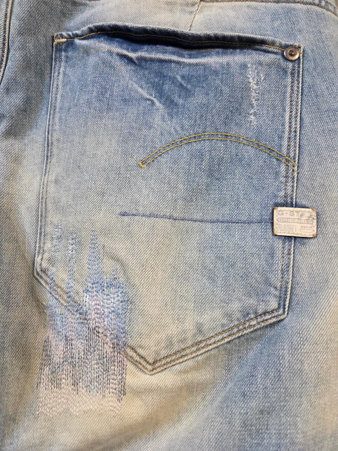 G-Star Type-C 워싱 데님 청바지(W26/L32) 상품이미지5