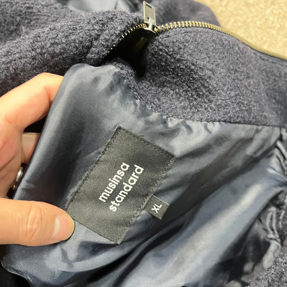 무탠다드 울 블렌드 투웨이 미니멀 블루종 자켓 상품이미지4