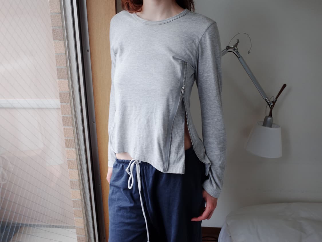 꼼데가르송 사이드지퍼 슬리브탑 상품이미지2