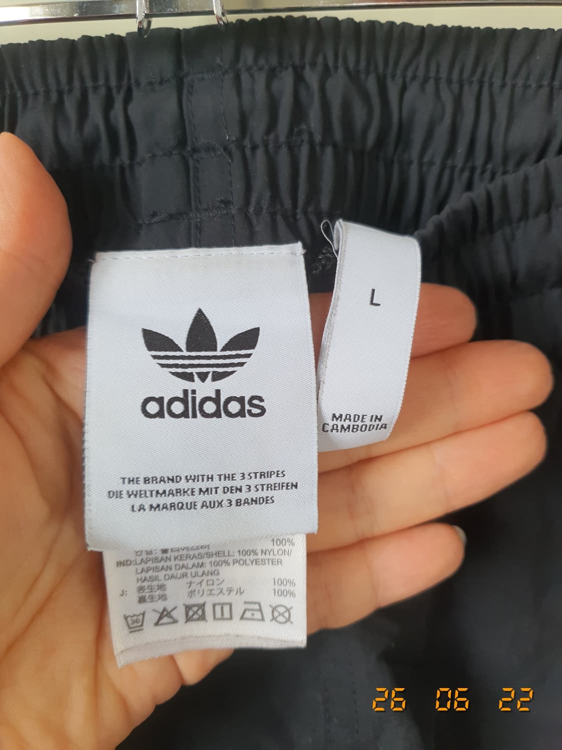 아디다스 삼선 반바지 L 블랙 상품이미지3
