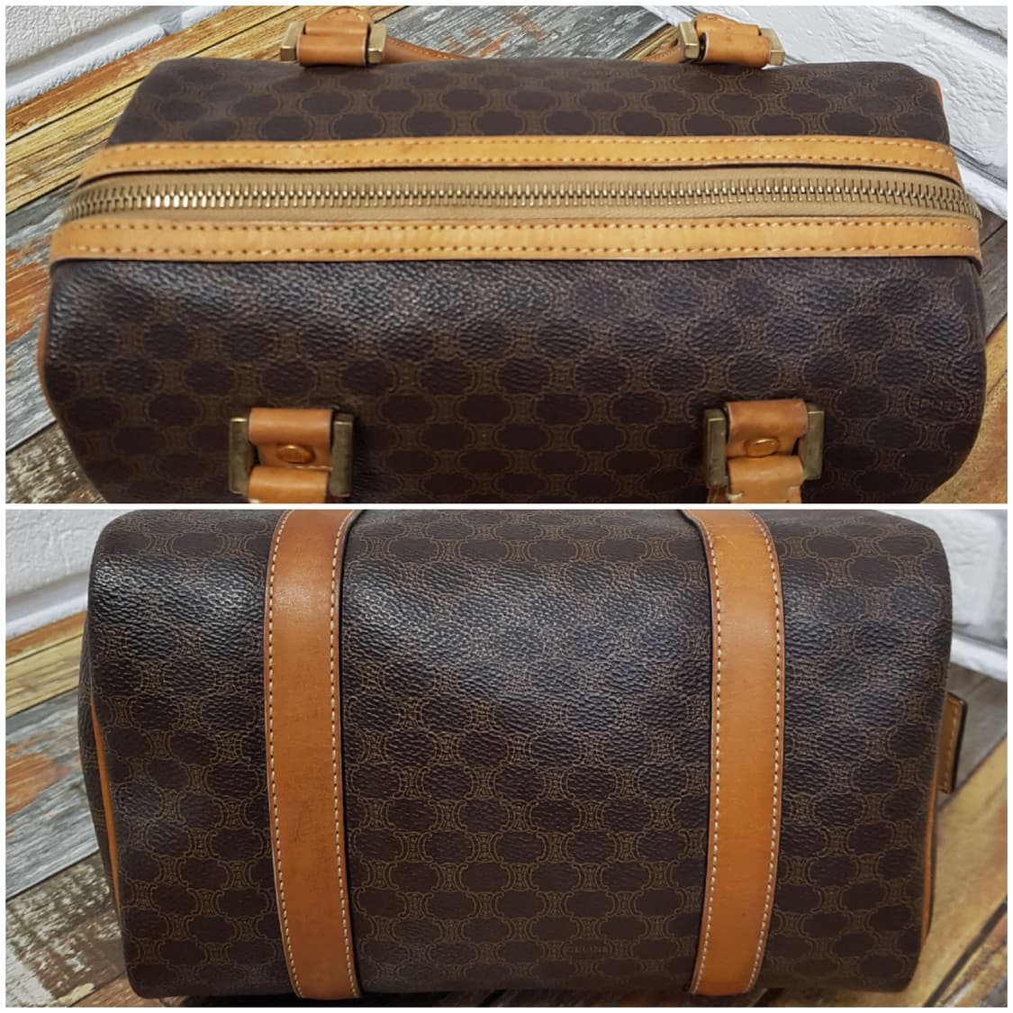 [정품] 셀린느 마카담 미니 보스턴백 브라운 상품이미지7