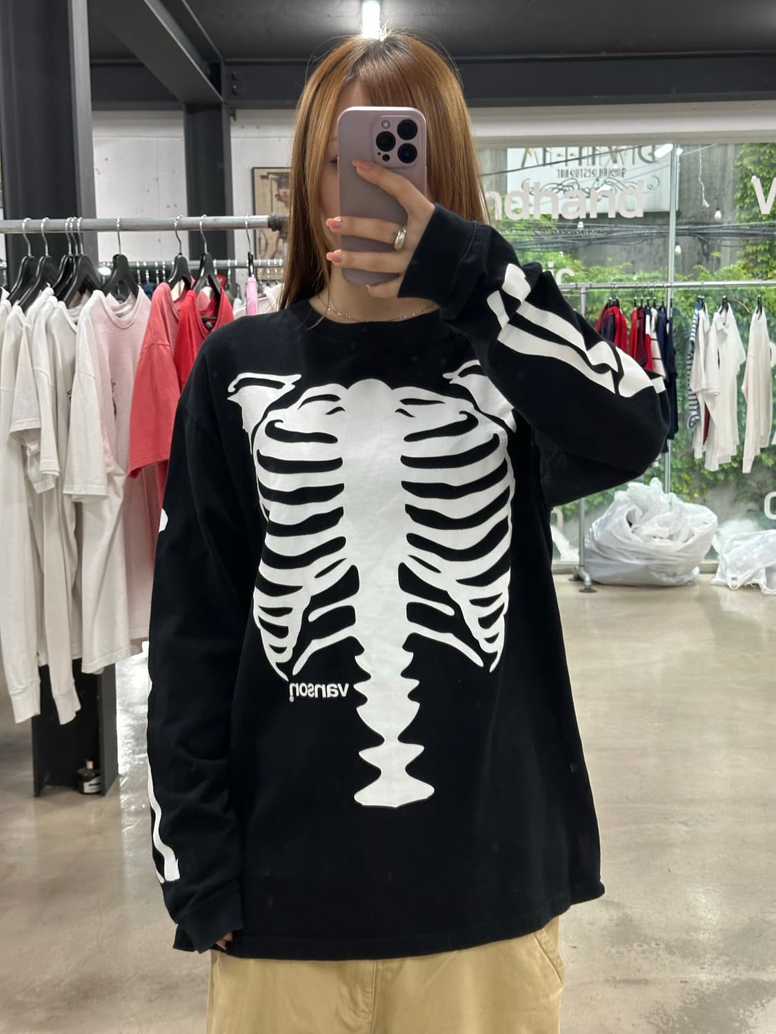 벤슨 본 스켈레톤 롱슬리브 매트블랙 상품이미지1