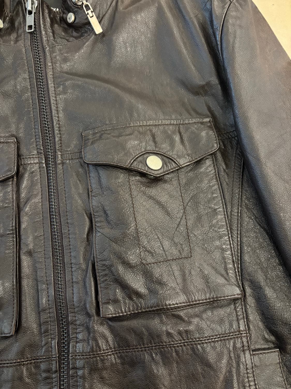 빈티지 리얼 레더 자켓 상품이미지2