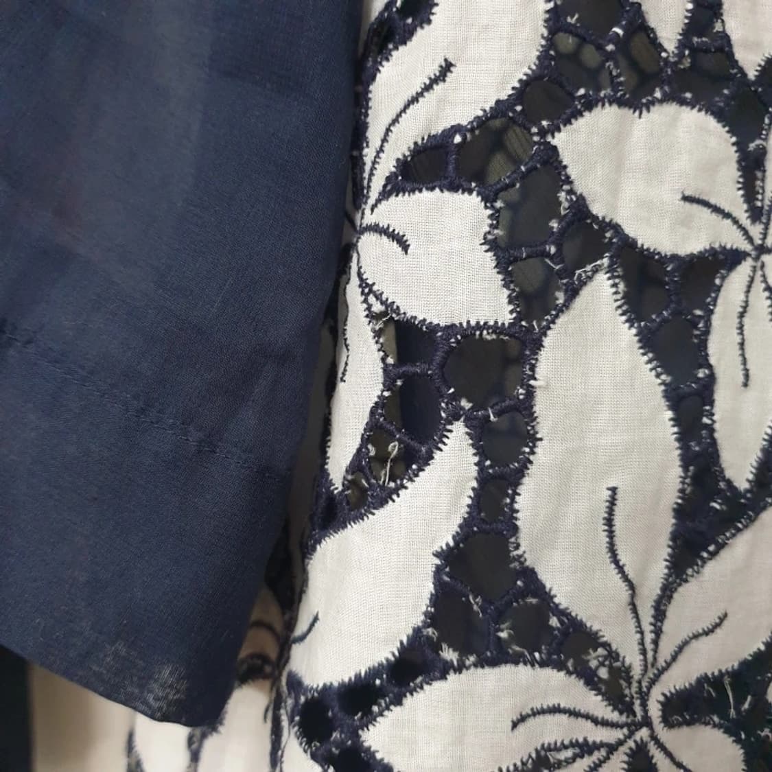 LANVIN 랑방 시어코튼 플라워 기퓌르레이스 크롭 탑 ㅂㅂㅂㅂ블라우스
 상품이미지7