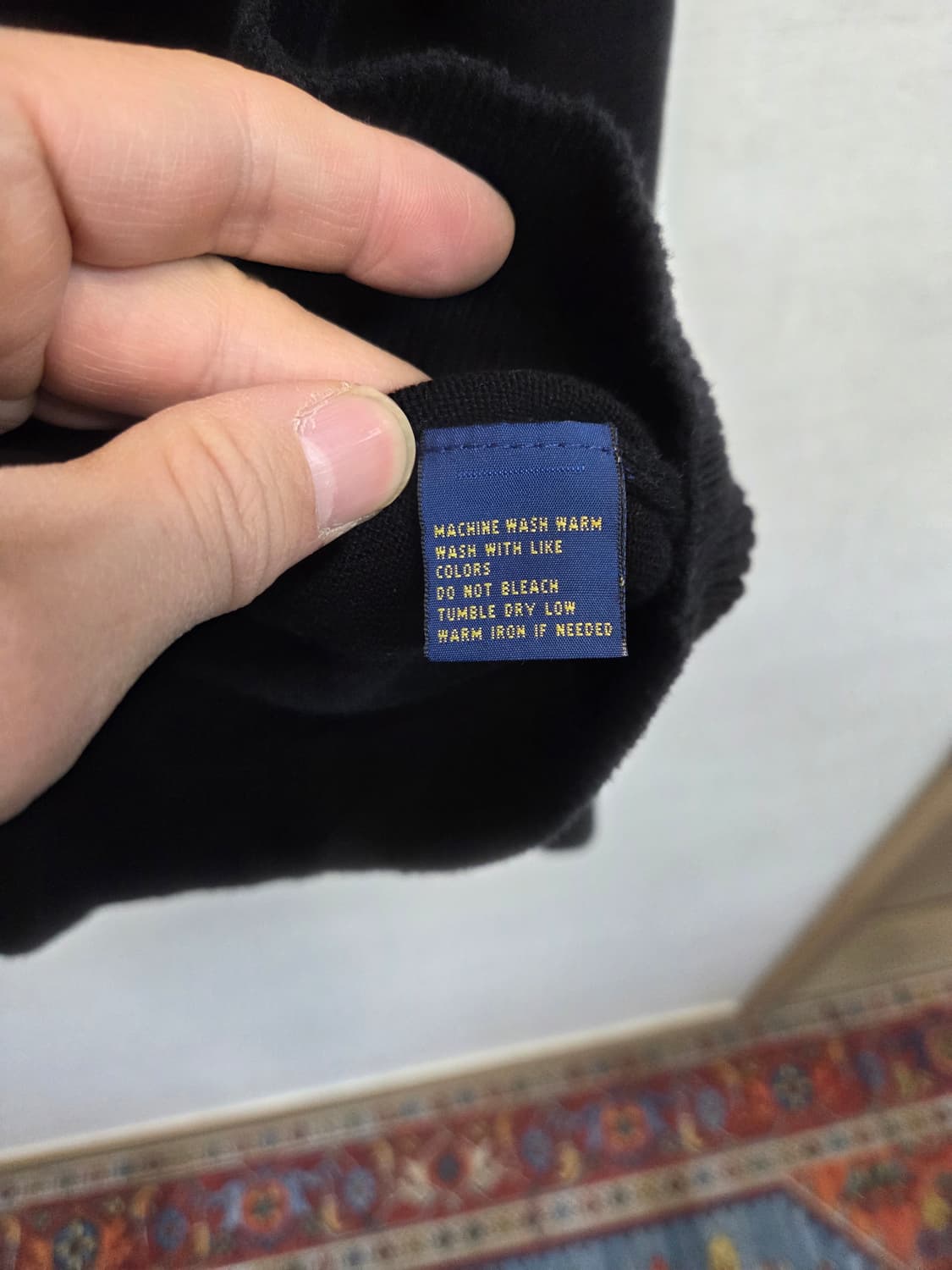 폴로랄프로렌 목폴라 니트 블랙 xl 상품이미지4