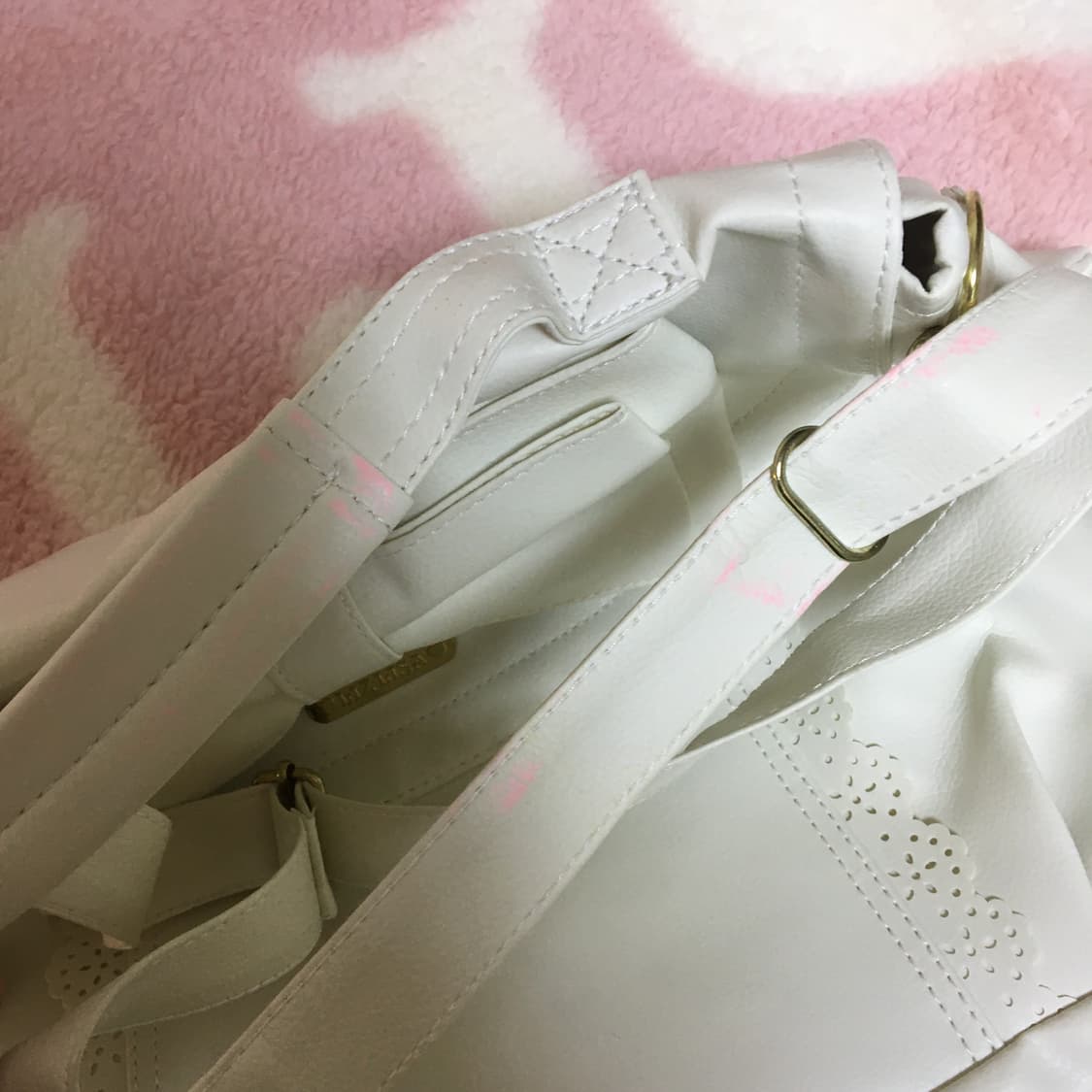 리즈리사 리본 레이스 화이트 숄더백 히메갸루 라떼갸루 히메카지 상품이미지3