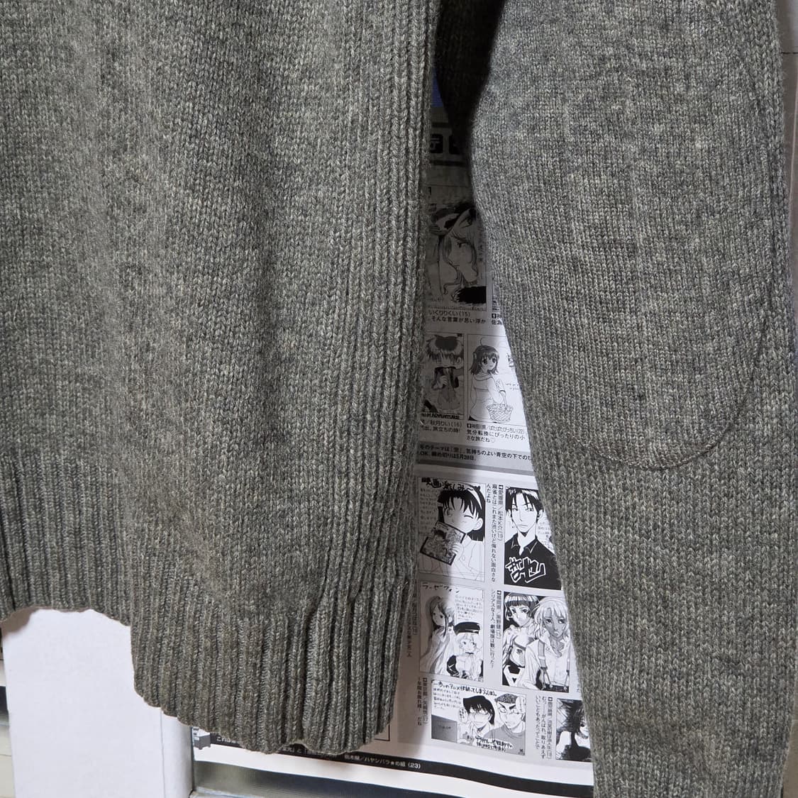 폴로 빅포니 램스울 그레이 카키 반집업 니트 상품이미지8