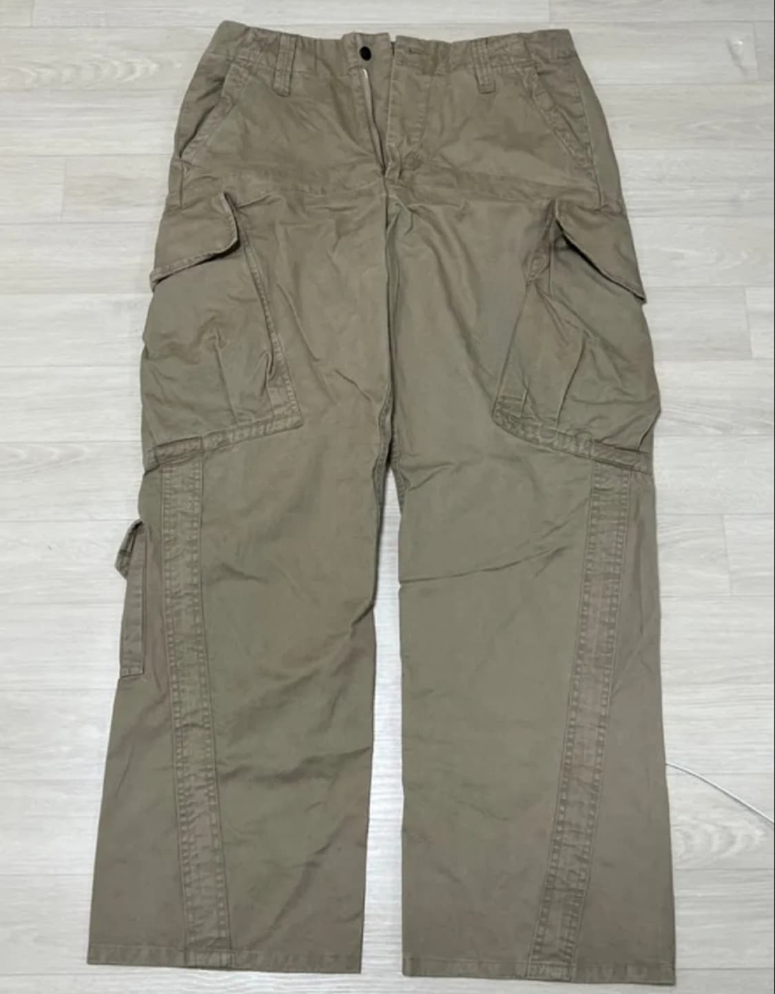 [ 미착용 택포⭕️ ] 파르티멘토 워싱 카고 팬츠 L 데릭 상품이미지1