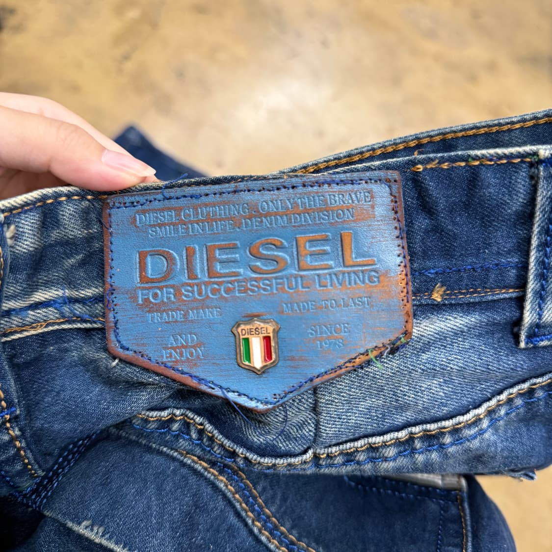 [정품/36] 디젤 진청 워싱 데님 청바지 b10 상품이미지5
