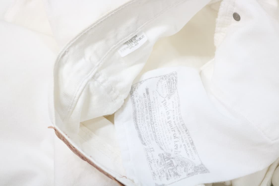 리바이스 빈티지 501 화이트 데님 팬츠 (W32 L32) 상품이미지9