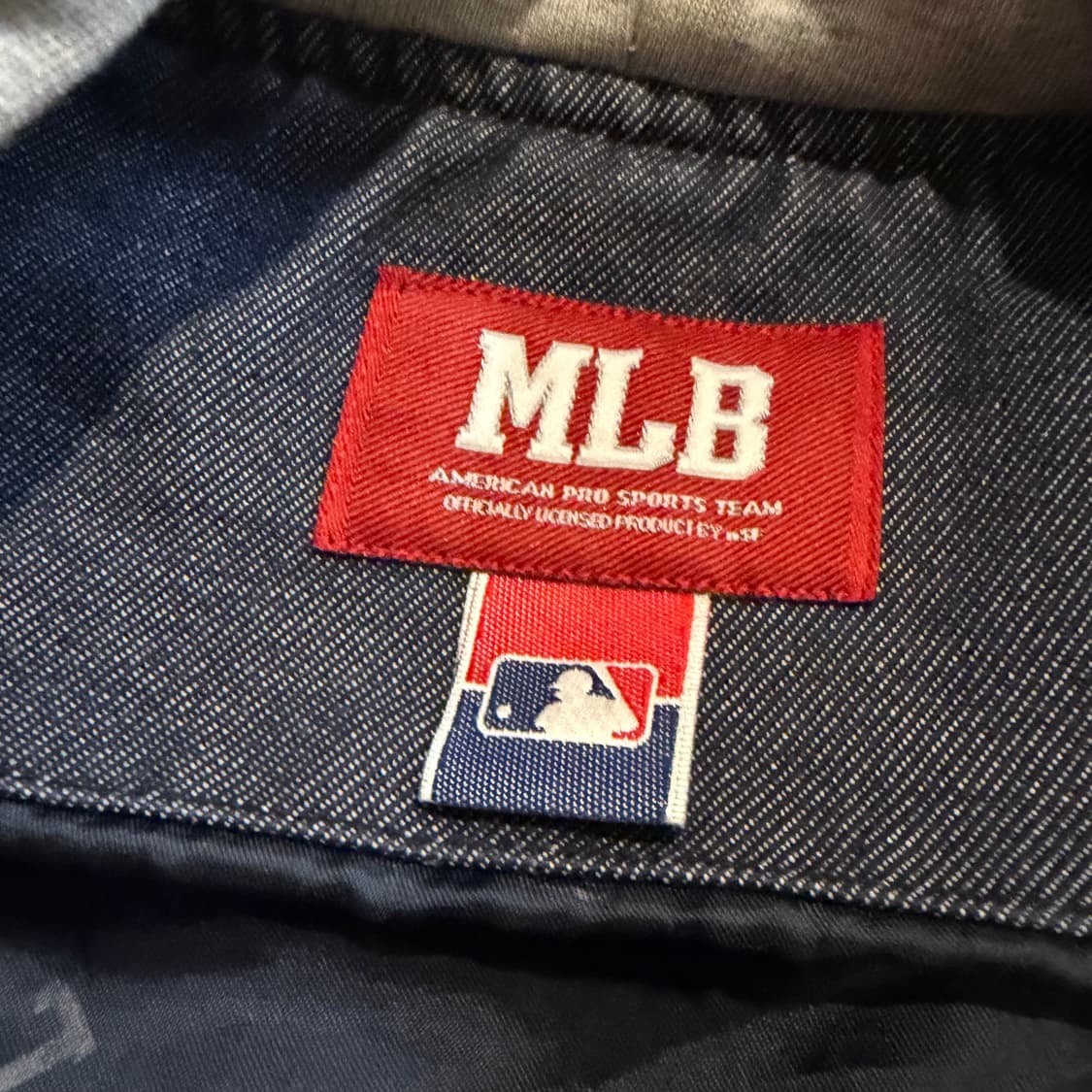 (후드 탈부착) MLB 뉴욕양키즈 바시티 데님 후드자켓 상품이미지3