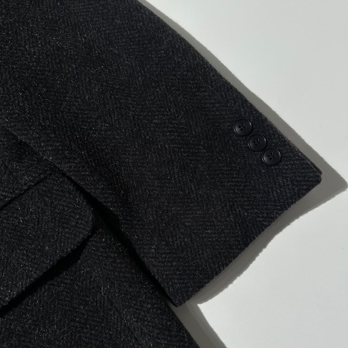 마에스트로 울 헤링본 더블 롱코트 상품이미지6