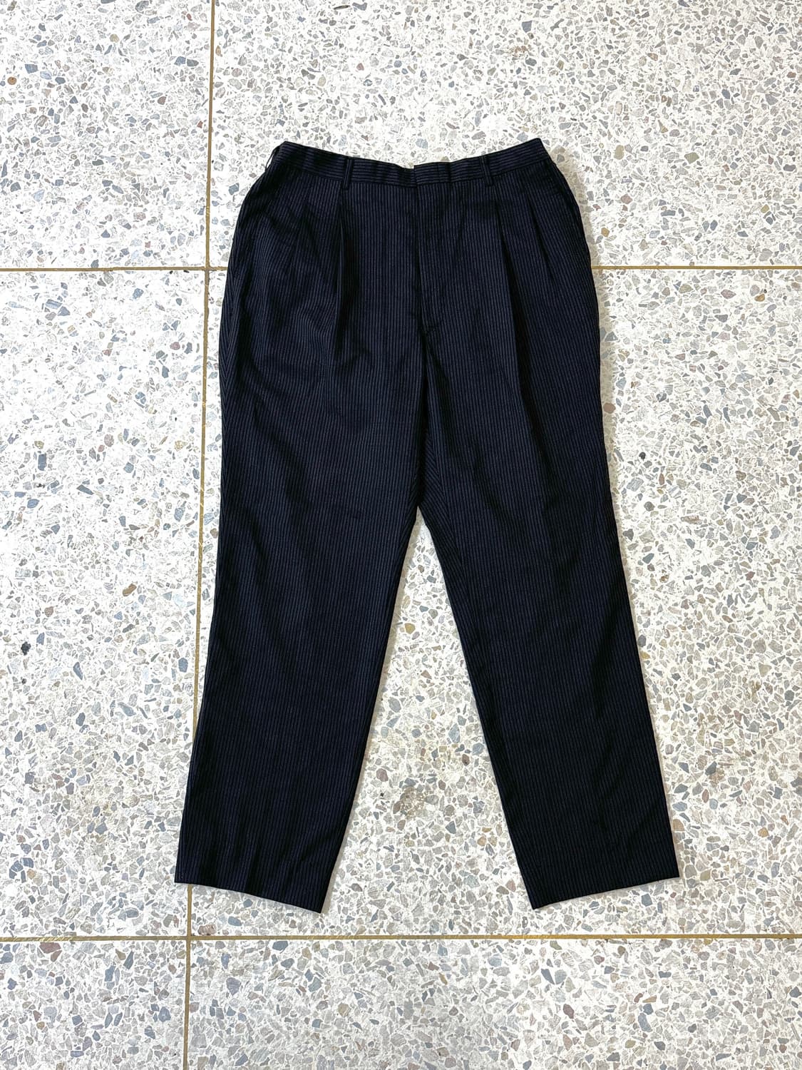 90‘s 입생로랑 스트라이프 투턱 슬랙스 상품이미지5