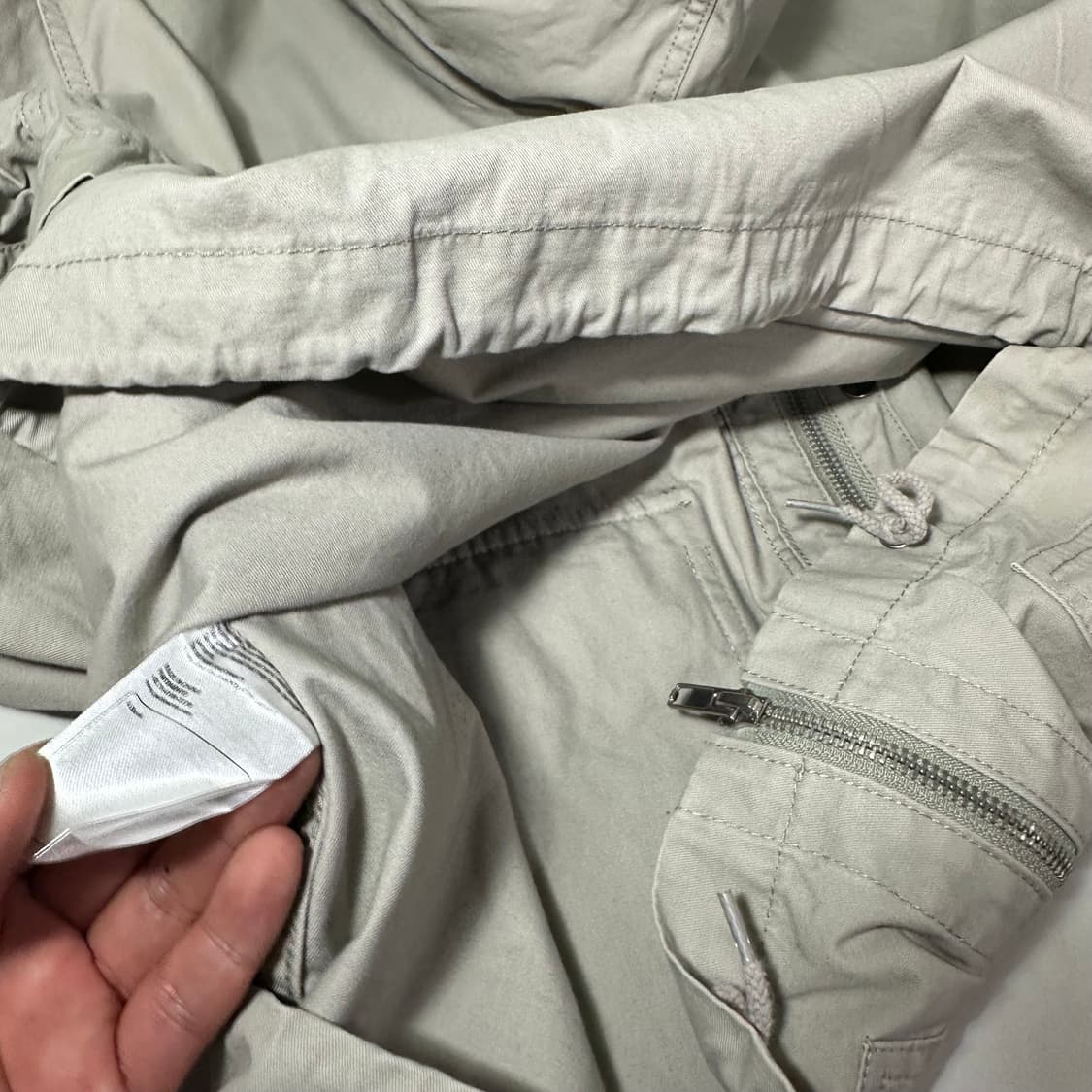 L 파르티멘토 시멘트그레이 오버핏 투웨이 코튼 후디자켓 상품이미지7