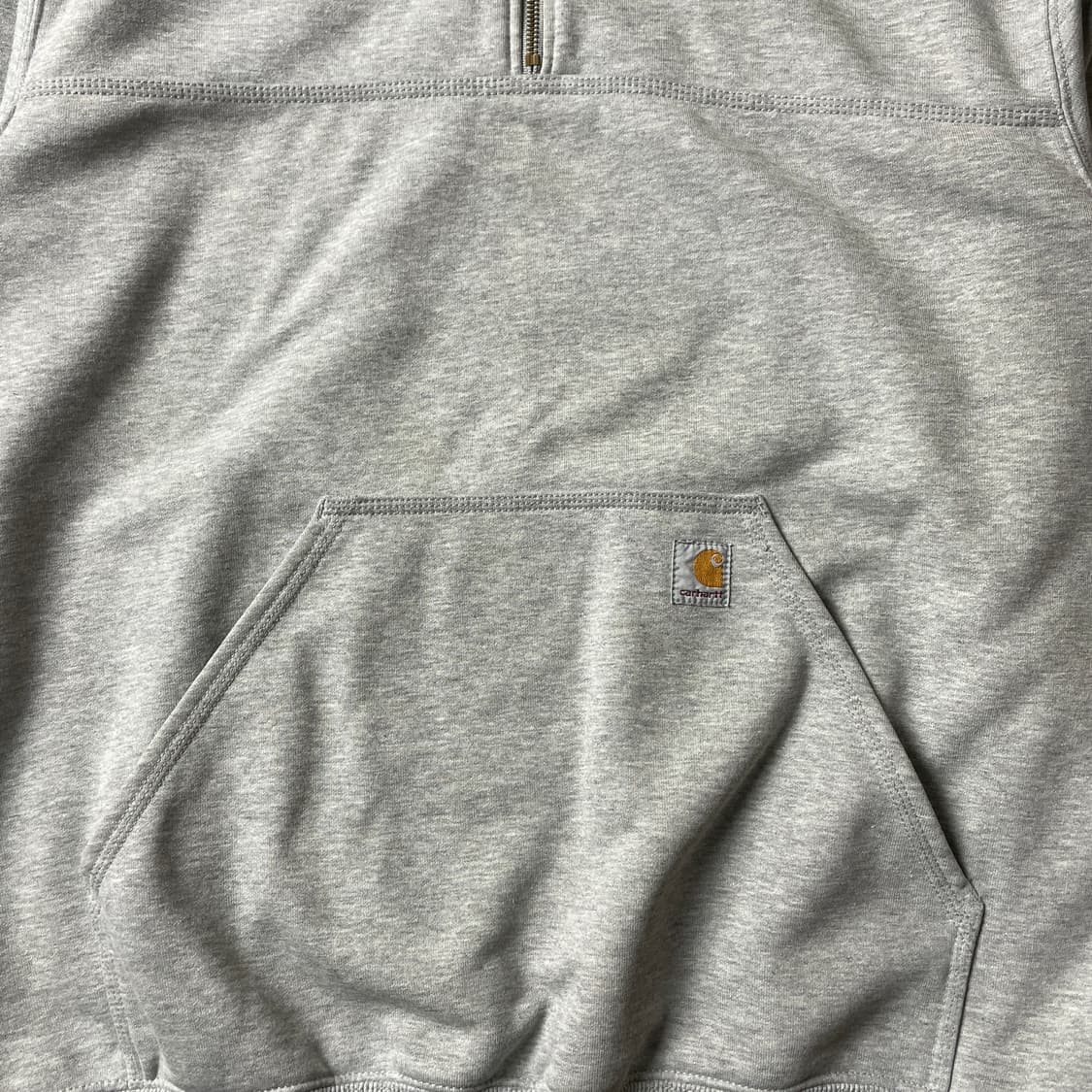 CARHARTT 칼하트 빈티지 그레이 하프집업 기모 후드티 A00576 상품이미지3