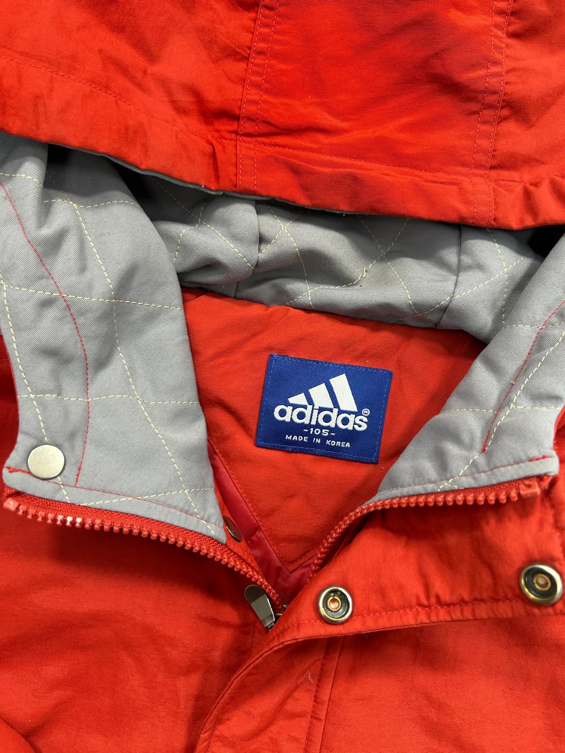 아디다스 00s 레드 그레이 점퍼 XL 상품이미지5